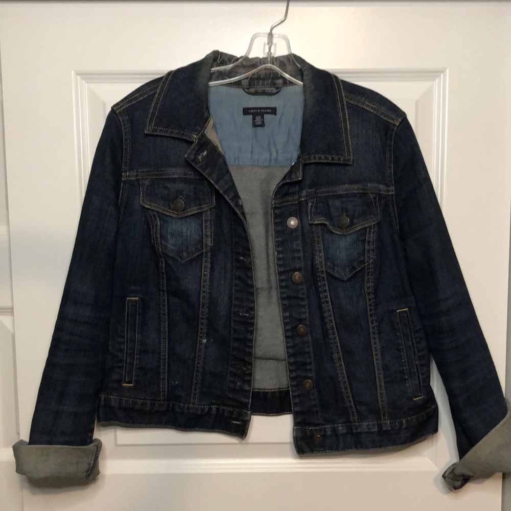 Tommy Hillfigure jean jacket woman’s size L